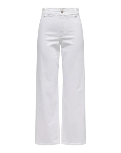 JDY - JDYIris Stretch Wide Bukser - White